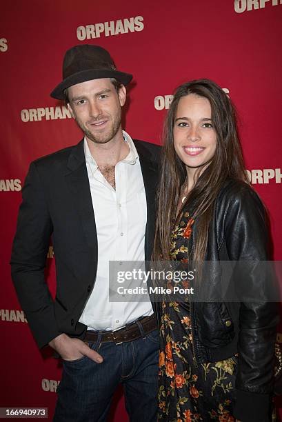 Jon Foster and Chelsea Tyler attend the "Orphans" Broadway opening night at the Gerald Schoenfeld Theatre on April 18, 2013 in New York City.