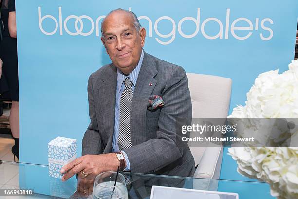 Designer Oscar de la Renta attends the Launch of his new fragrance, "Something Blue" at Bloomingdale's 59th Street on April 18, 2013 in New York City.