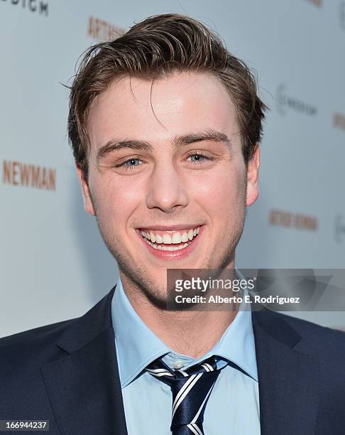Actor Sterling Beaumon attend the premiere of Cinedigm's "Arthur Newman" at ArcLight Hollywood on April 18, 2013 in Hollywood, California.