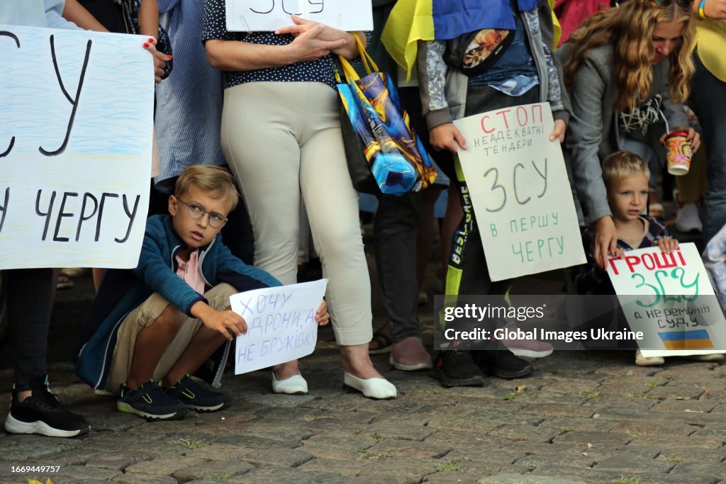 Protest Near The Odesa City Hall Regarding Misuse Of Budget Funds