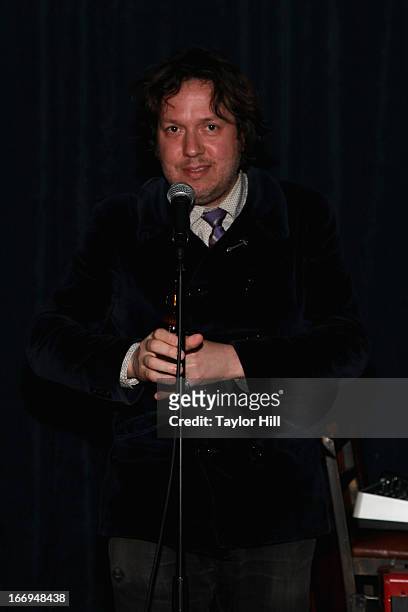 Comedian Dave Hill performs at the "Set Up, Punch" premiere after party during the 2013 Tribeca Film Festival on April 18, 2013 in New York City.