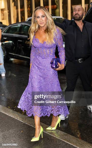 Actress Sarah Jessica Parker is seen arriving to The Daily Front Row's 10th Annual Fashion Media Awards at The Rainbow Room during New York Fashion...