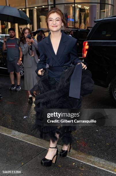 Actress Anna Cathcart is seen arriving to The Daily Front Row's 10th Annual Fashion Media Awards at The Rainbow Room during New York Fashion Week on...