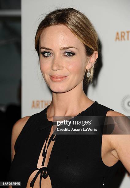 Actress Emily Blunt attends the premiere of "Arthur Newman" at ArcLight Hollywood on April 18, 2013 in Hollywood, California.