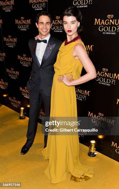 Designer Zac Posen and model Crystal Renn attend the premiere of "As Good As Gold" during the 2013 Tribeca Film Festival at Gotham Hall on April 18,...