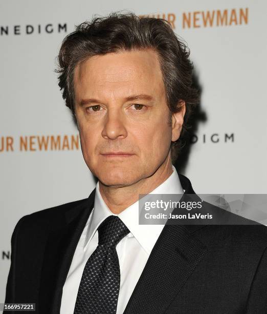 Actor Colin Firth attends the premiere of "Arthur Newman" at ArcLight Hollywood on April 18, 2013 in Hollywood, California.