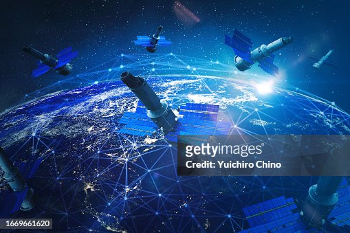 Satellite internet communication to the Earth
