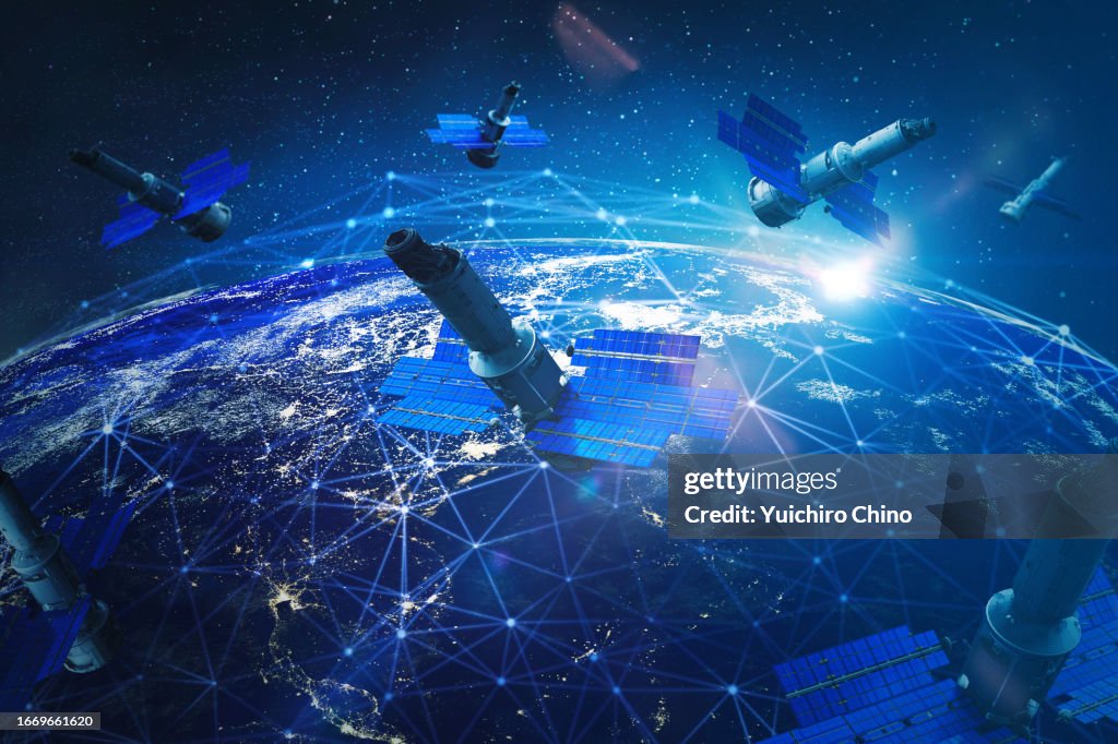 Satellite internet communication to the Earth