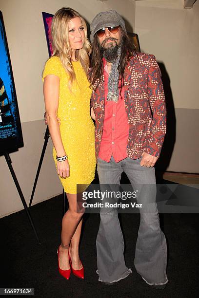 Actress Sheri Moon Zombie and husband Rob Zombie arrive at Rob Zombie's "The Lords Of Salem" Los Angeles Premiere at AMC Burbank 16 on April 18, 2013...