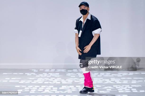 Fashion designer Peter Do walks the runway during the Helmut Lang Ready to Wear Spring/Summer 2024 fashion show as part of the New York Fashion Week...