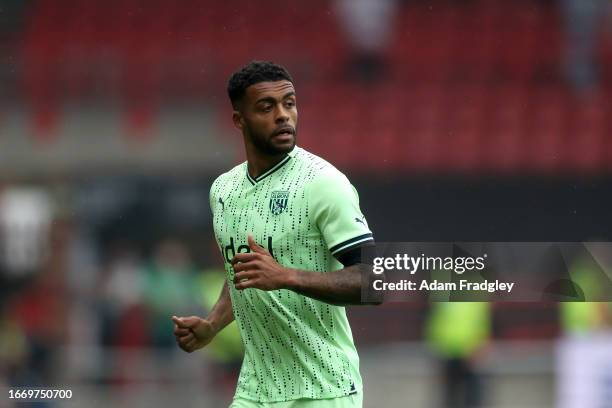 Darnell Furlong of West Bromwich Albion during the Sky Bet Championship match between Bristol City and West Bromwich Albion at Ashton Gate on...