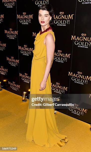 Model Crystal Renn attends the premiere of "As Good As Gold" during the 2013 Tribeca Film Festival at Gotham Hall on April 18, 2013 in New York City.