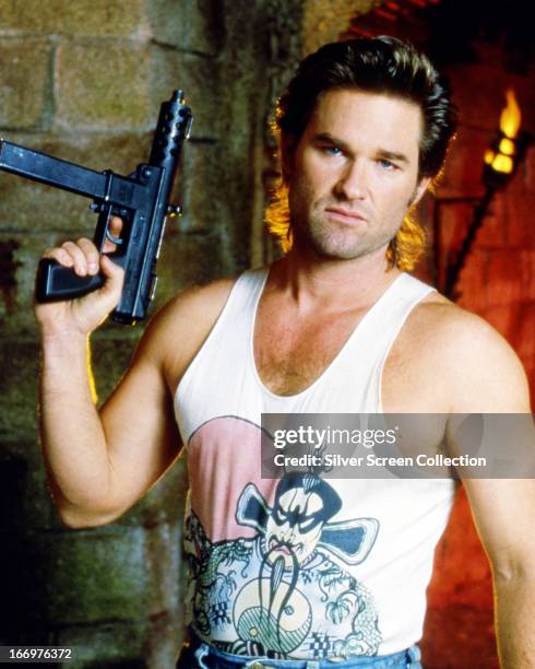 American actor Kurt Russell as Jack Burton in 'Big Trouble In Little China', directed by John Carpenter, 1986.