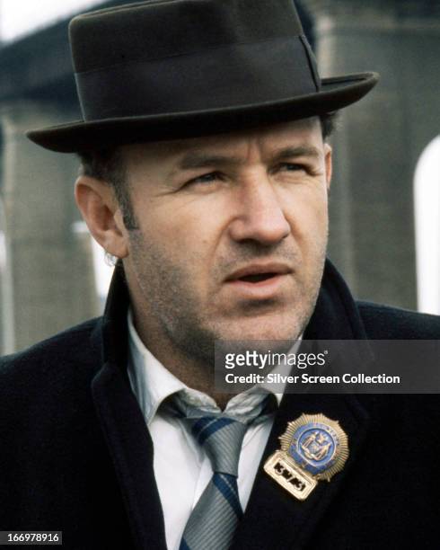 American actor Gene Hackman as Jimmy 'Popeye' Doyle in 'The French Connection', directed by William Friedkin, 1971.