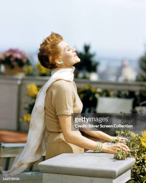 American actress Rita Hayworth as Vera Simpson in 'Pal Joey', directed by George Sidney, 1957.
