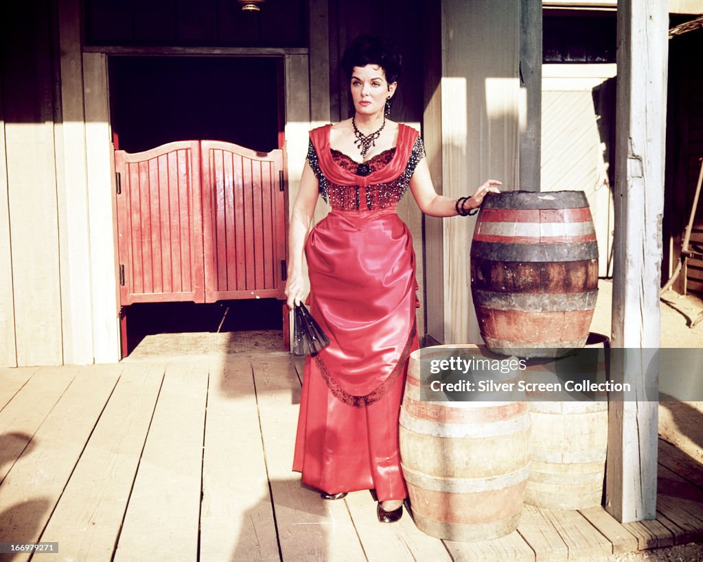 Johnny Reno Cast American actress Jane Russell as Nona Williams in 'Johnny Reno ...