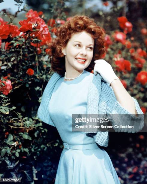 American actress Susan Hayward , circa 1945.