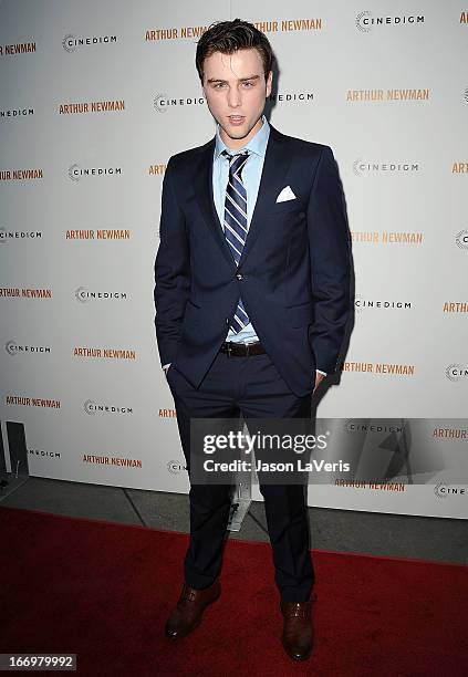Actor Sterling Beaumon attends the premiere of "Arthur Newman" at ArcLight Hollywood on April 18, 2013 in Hollywood, California.