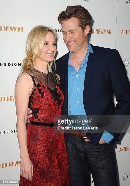 Actress Anne Heche and actor James Tupper attend the premiere of "Arthur Newman" at ArcLight Hollywood on April 18, 2013 in Hollywood, California.