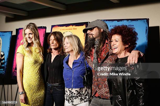 Sheri Moon Zombie, Meg Foster, Judy Geeson, Rob Zombie, Patricia Quinn, Bruce Davison and Maria Conchita Alonso arrive at Rob Zombie's "The Lords Of...