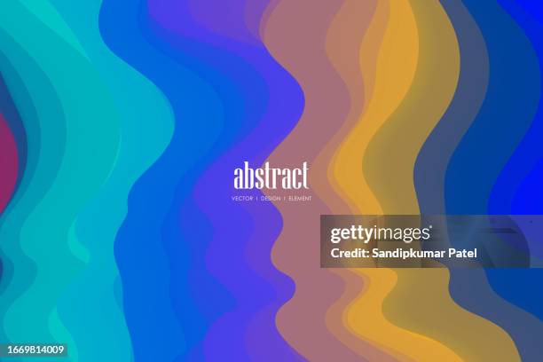 colorful vector papercut background - multiple exposure motion stock illustrations