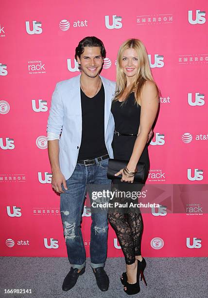 Dancers Gleb Savchenko and Elena Samodanova attend Us Weekly's annual Hot Hollywood Style issue party at The Emerson Theatre on April 18, 2013 in...