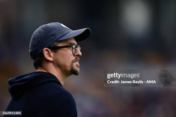 Joey Barton the head coach / manager of Bristol Rovers during the Sky Bet League One match between Shrewsbury Town and Bristol Rovers at The Croud...