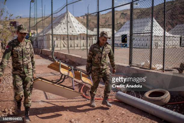 Moroccan army set up tents and school desks in Asni Village so that students could continue their education, following the devastating earthquake...