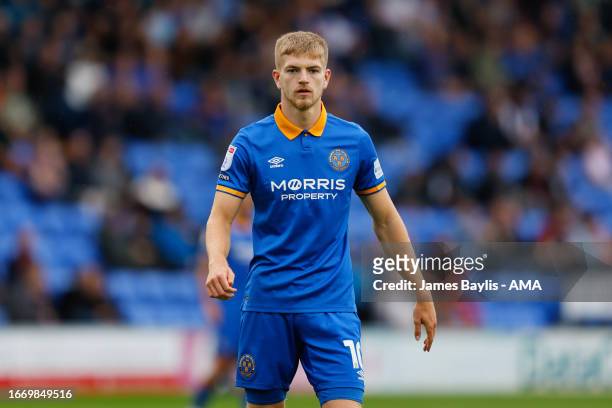 Kieran Phillips of Shrewsbury Town during the Sky Bet League One match between Shrewsbury Town and Bristol Rovers at The Croud Meadow on September...