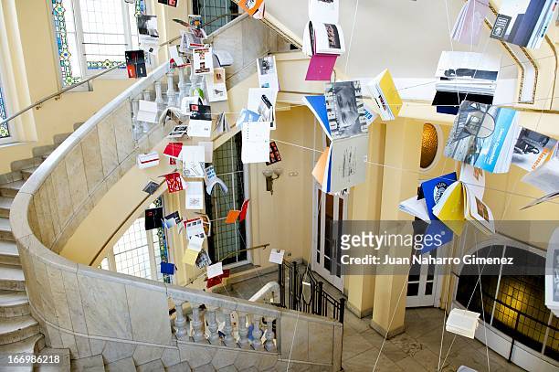 Biblioteca de Babel XI" installation by Jose Ignacio Diaz Rabago inspired by a story by Jorge Luis Borges called "La Biblioteca de Babel" is...