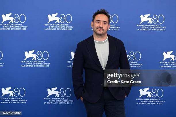 Director Juan Antonio Bayona attends a photocall for the Netflix movie "The Society Of The Snow" at the 80th Venice International Film Festival on...