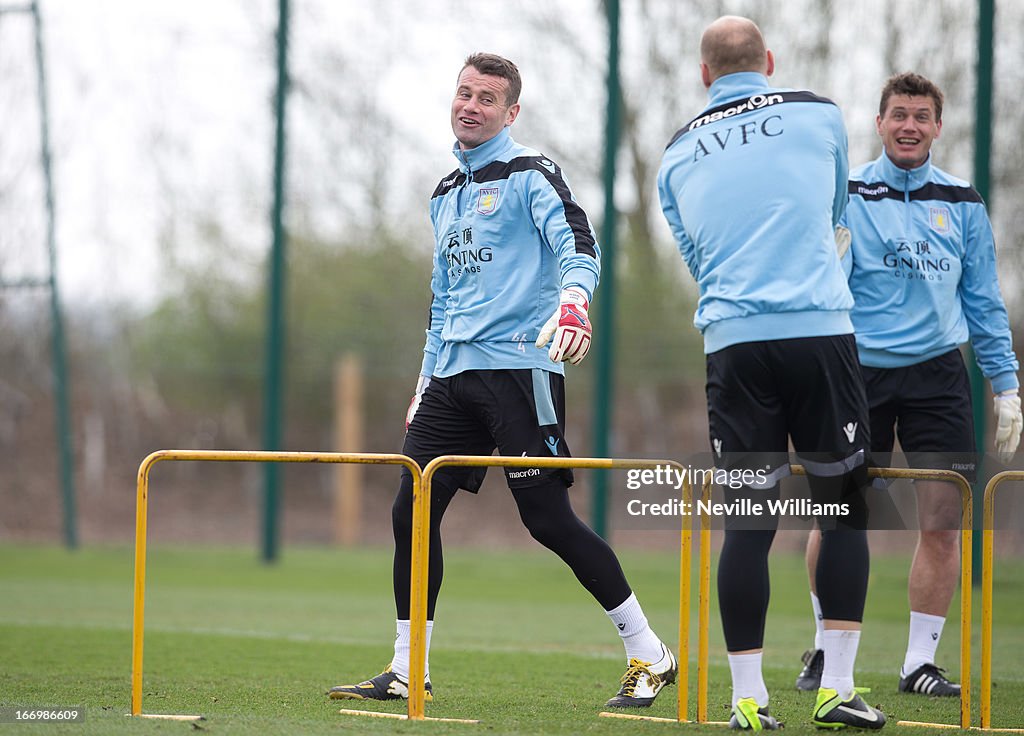 Aston Villa Training Session & Press Conference