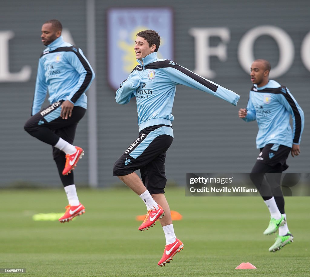 Aston Villa Training Session & Press Conference