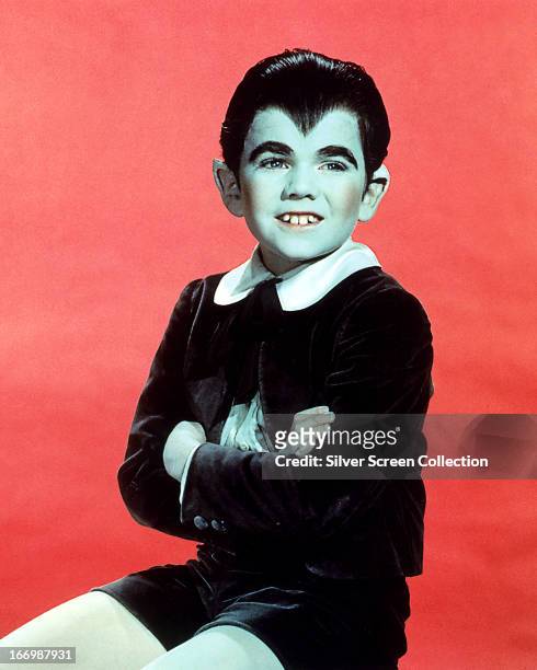American actor Butch Patrick as Eddie Munster in the TV comedy horror series 'The Munsters', circa 1965.
