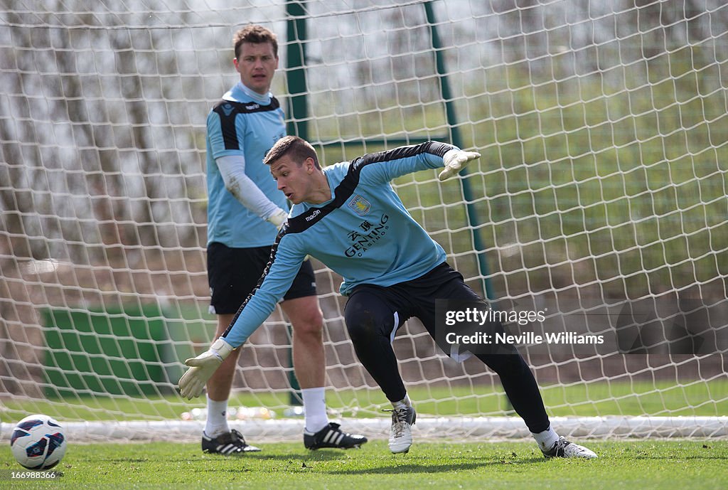 Aston Villa Training Session & Press Conference