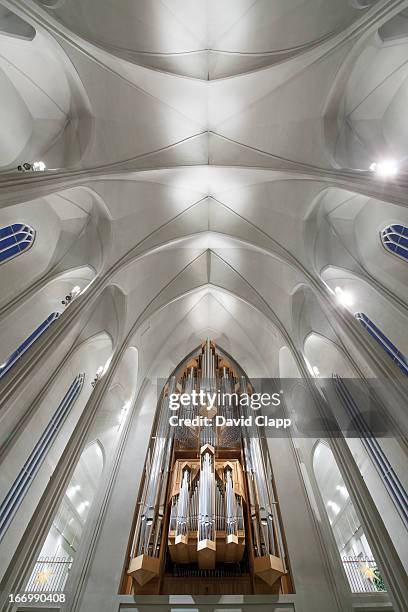 hallgrâ??mskirkja church, reykjavik, iceland - hallgrimskirkja stock pictures, royalty-free photos & images