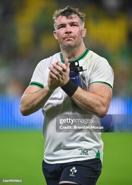 Nantes , France - 16 September 2023; Peter O'Mahony of Ireland after his side's victory in the 2023 Rugby World Cup Pool B match between Ireland and...