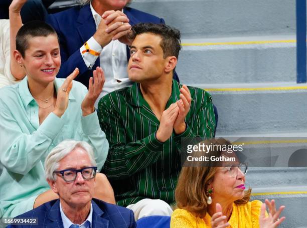 Rami Malek is seen at the 2023 US Open Tennis Championships on September 08, 2023 in New York City.