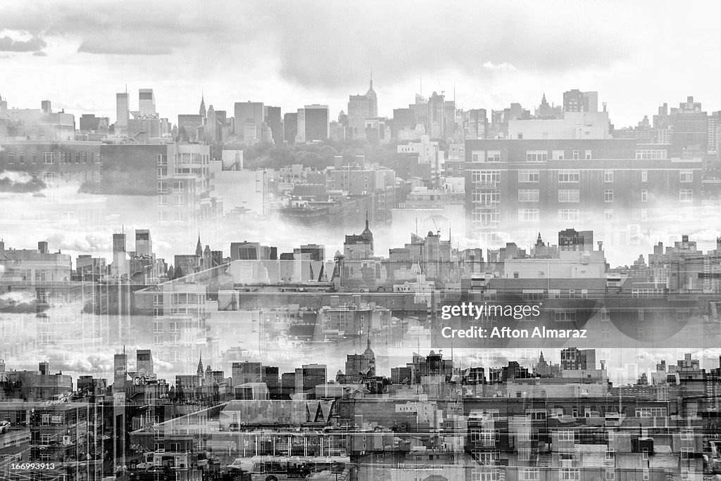 Creative Skyline View of New York City