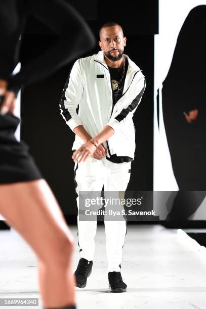 Affion Crockett walks the runway for Runway 7 Spring / Summer 2024 Collections at Sony Hall on September 08, 2023 in New York City.