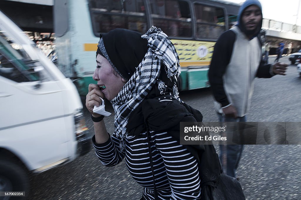 Supporters Of Rival Political Parties Clash In Cairo