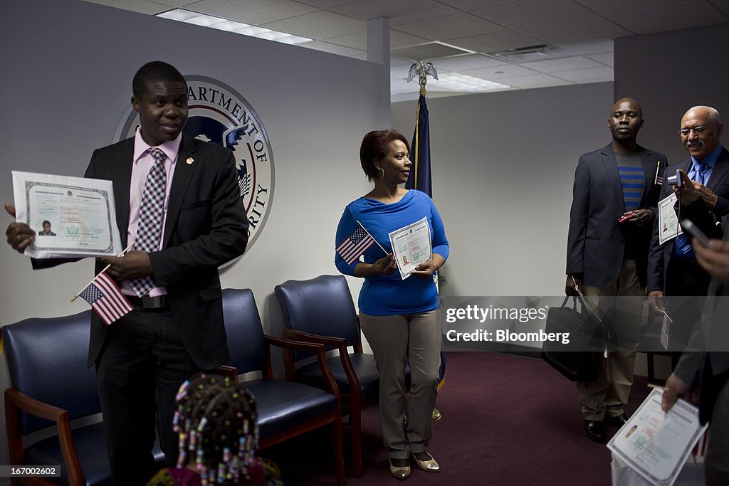 Views From A U.S. Naturalization Ceremony As Senate Hearing Puts Immigration Focus on Border Security Issue