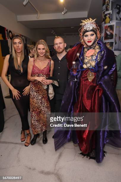 Freya Aspinall, Donna Air, Alec Maxwell and Daniel Lismore attend the 10 Magazine x 886 by The Royal Mint Party at Claridge's ArtSpace on September...