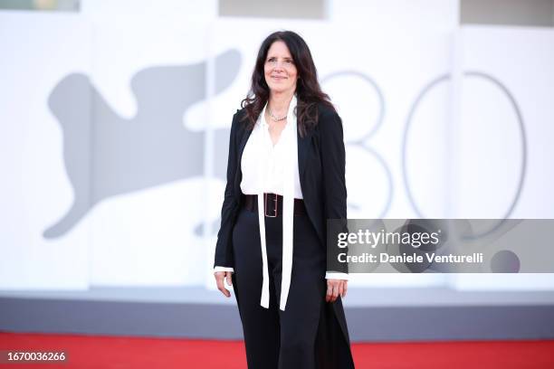 Laura Poitras attends a red carpet ahead of the closing ceremony at the 80th Venice International Film Festival on September 09, 2023 in Venice,...