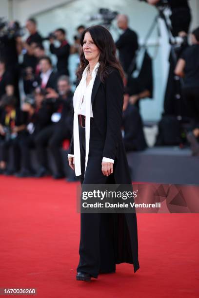 Laura Poitras attends a red carpet ahead of the closing ceremony at the 80th Venice International Film Festival on September 09, 2023 in Venice,...