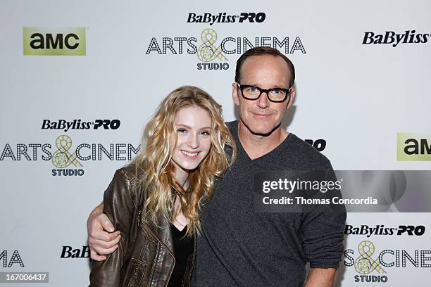 Clark Gregg and Saxon Sharbino attend BaByliss PRO Arts & Cinema Studio Press-Day on April 19, 2013 in New York City.