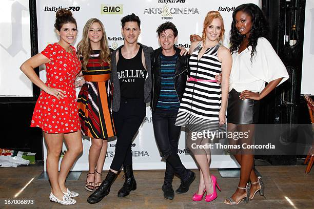 Molly Tarlov, Sasah Pieterse, Michael J. Willett, Paul Iacono, Andrea Bowen, and Xosha Roquemore attend BaByliss PRO Arts & Cinema Studio Press-Day...