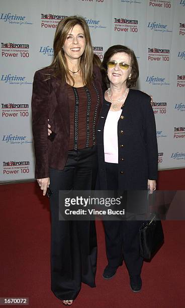 Actress/producer Rita Wilson and mother Dorothy Wilson attend the Hollywood Reporters' Annual Women In Entertainment: Power 100 Breakfast on December...