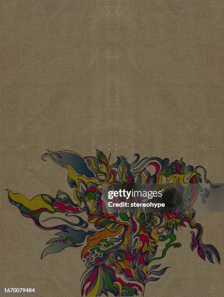 cornucopia on canvas - snail shell stock illustrations