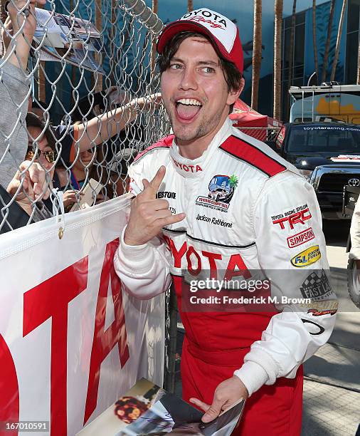 Actor Jackson Rathbone attends the 37th Annual Toyota Pro/Celebrity Race practice on April 19, 2013 in Long Beach, California.